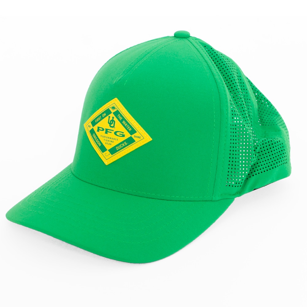 Interlocking UO, Columbia, Green, Flatbill, Polyester Blend, Accessories, Unisex, PFG, Snap back, Rope, Adjustable, Hat, 907130